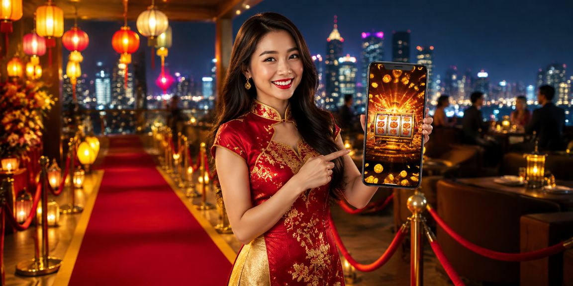 Không gian casino cao cấp tại Việt Nam với ánh đèn neon và bàn chơi VIP sang trọng